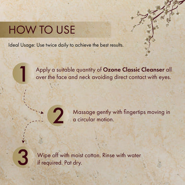 Ozone Ayurvedics Classic Cleanser. It Cleans and Refreshes Skin. Suitable for All Skin Types. 100% Natural Ingredients Product. 100 Gram